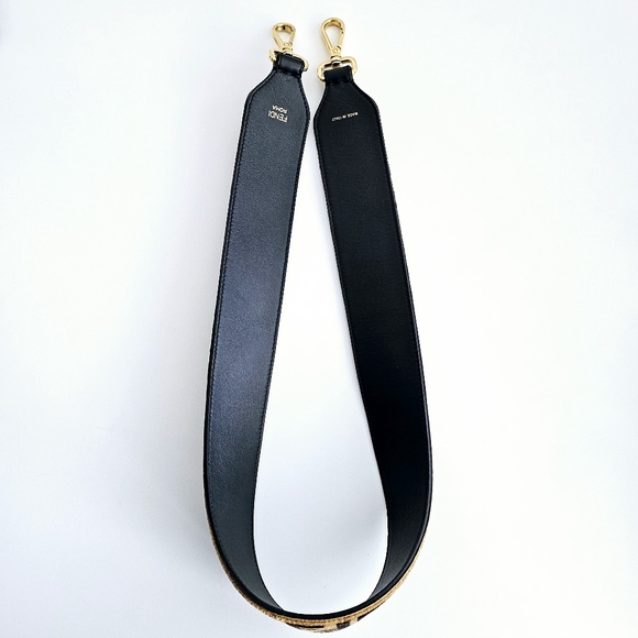 New Unused Fendi Zucca Velvet & Leather Shoulder Strap - Picture 4 of 7